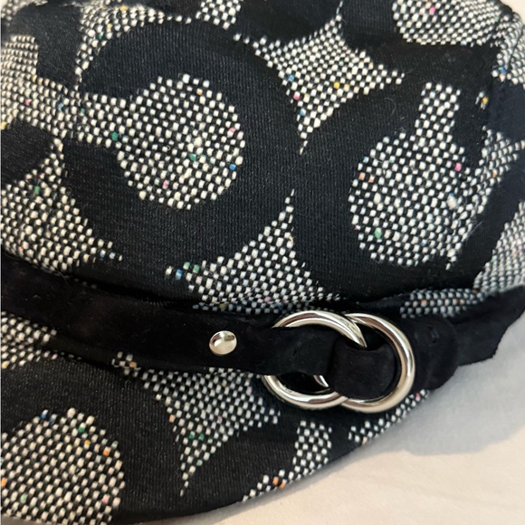 Vintage Y2K Coach Optic C Black Newsboy Hat main image 5